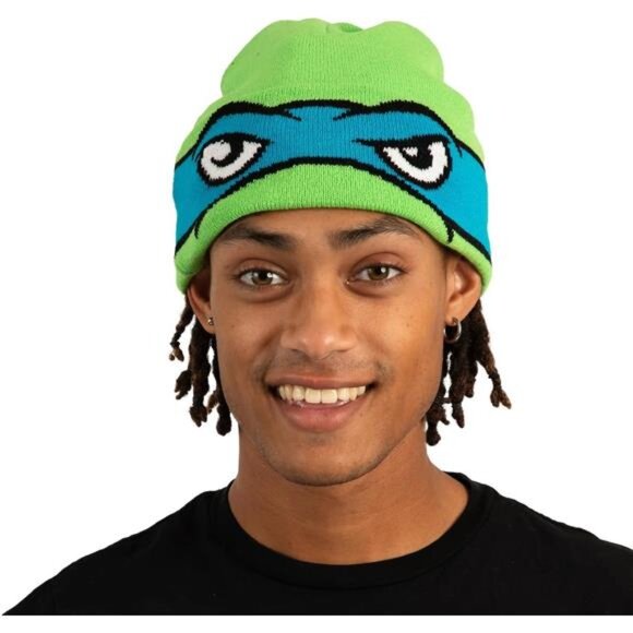 TMNT Rolldown Raph Adult Mesh Eye Green Beanie main image 4